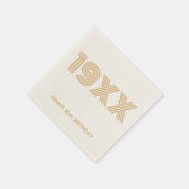 カスタム金ゴールドパーソナライズされた誕生日 スタンダードカクテルナプキン (角)