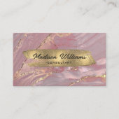 カスタム金ゴールドピンクグリッタープロフェッショナル 名刺 (正面)