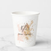 カスタム金ゴールドピンク&スイーツ16 16thバースデーパーティー 紙コップ (正面)