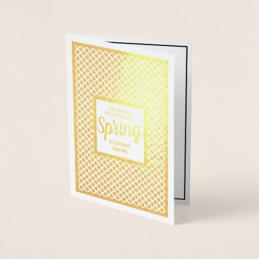 カスタム金ゴールドファッション表示|会社のイベント 箔カード (正面)