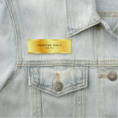 カスタム金ゴールドフェイクテンプレートエレガントトレンディー 名札 (インサイチュ)