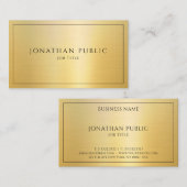 カスタム金ゴールドフェイクテンプレートプロフェッショナルスタイリッシュ 名刺 (正面/裏面)