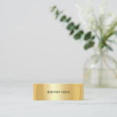 カスタム金ゴールドフェイクプロフェッショナルモダンテンプレート スキニー名刺 (スタンド正面)