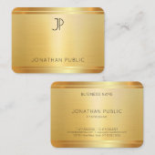 カスタム金ゴールドフェイクプロフェッショナルモダンテンプレート 名刺 (正面/裏面)