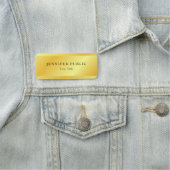 カスタム金ゴールドフェイクメタリックエレガントルッモダンク 名札 (インサイチュ)