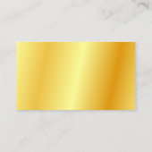 カスタム金ゴールドフェイクメタリックルックモダンテンプレート 名刺 (裏面)