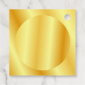 カスタム金ゴールドフェイクメタリックルック追加文字テンプレート フェイバータグ (裏面)