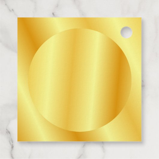 カスタム金ゴールドフェイクメタリックルック追加文字テンプレート フェイバータグ (裏面)