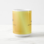 カスタム金ゴールドフェイクモノグラムテンプレートエレガントトレンディー コーヒーマグカップ (中央)