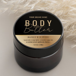 カスタム金ゴールドフェイク体バター製品ラベル ラウンドシール