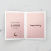 カスタム金ゴールドフローラ天空誕生日 カード (内部)