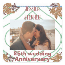 カスタム金ゴールドフローラ25結婚周年