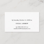 カスタム金ゴールドブラックインディアンマンダラRSVP結婚の エンクロージャーカード (裏面)