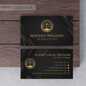 カスタム金ゴールドブラッククラシックモノグラム法律事務所 名刺