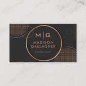 カスタム金ゴールドブラック及びコーヒーブラウンプロフェッショナル 名刺 (正面)