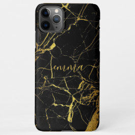 カスタム金ゴールドブラック大理石携帯電話12 13 iPhone 11Pro MAXケース