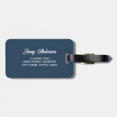 カスタム金ゴールドブランドのブライトフェイクハウス ラゲッジタグ (裏面横)