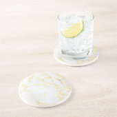 カスタム金ゴールドマーブルエレガントトレンディーテンプレート コースター (側面)