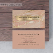 カスタム金ゴールドマーブルグリッターシックプロフェッショナル 名刺