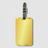 カスタム金ゴールドメタリックルックトレンディーテンプレート ラゲッジタグ (正面縦)