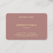 カスタム金ゴールドモダンモノグラムエレガントテンプレート 名刺 (裏面)