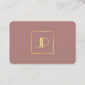 カスタム金ゴールドモダンモノグラムエレガントテンプレート 名刺 (正面)