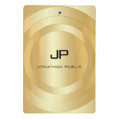 カスタム金ゴールドモノグラフェイクムテンプレートエレガント モダン ミニクリップボード (裏面)