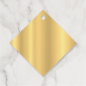 カスタム金ゴールドルッエレガント空白のテンプレートモダン フェイバータグ (裏面)
