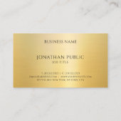 カスタム金ゴールドルックエレガントテンプレートプロフェッショナル 名刺 (裏面)