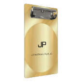 カスタム金ゴールドルックエレガントモノグモダンラムテンプレート ミニクリップボード (アングル)