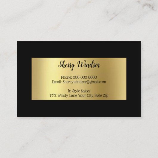 カスタム金ゴールドルックプロフェッショナル名刺 名刺 (裏面)