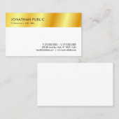 カスタム金ゴールドルックモダンシンプルテンプレート 名刺 (正面/裏面)