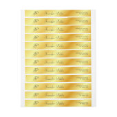 カスタム金ゴールドルックモダンテンプレート ラップアラウンドラベル (シート)