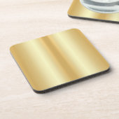 カスタム金ゴールドルック空白のテンプレートモダン コースター (左側)