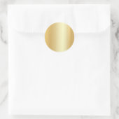 カスタム金ゴールドルック空白のテンプレート追加文字光沢 ラウンドシール (バッグ)