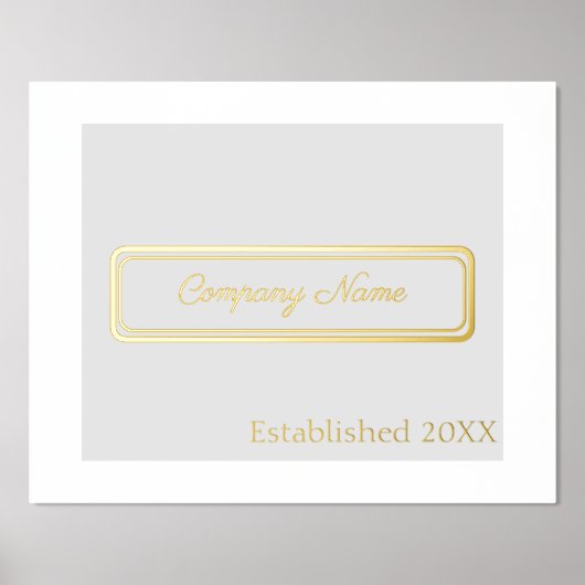 カスタム金ゴールドレタリング室とグレー/シルバー 箔ポスター (正面)
