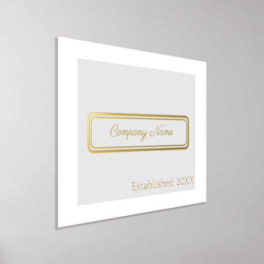 カスタム金ゴールドレタリング室とグレー/シルバー 箔ポスター (レイダウン)