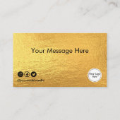 カスタム金ゴールドロイヤリティカード 名刺 (裏面)