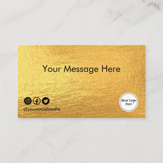 カスタム金ゴールドロイヤリティカード 名刺 (裏面)