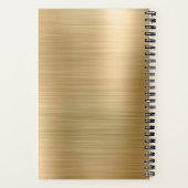 カスタム金ゴールドロモノグラムのゴ ノートブック (裏面)