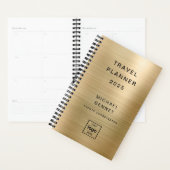 カスタム金ゴールドロモノグラムのゴ プランナー手帳 (ディスプレー)