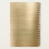 カスタム金ゴールドロモノグラムのゴ プランナー手帳 (裏面)