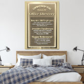 カスタム金ゴールドヴィンテージ退職標識 キャンバスプリント (インサイチュ (寝室))