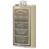 カスタム金ゴールドヴィンテージ退職標識 フラスク (左)