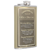 カスタム金ゴールドヴィンテージ退職標識 フラスク (右)