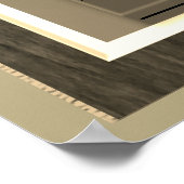 カスタム金ゴールドヴィンテージ退職標識 ポスター (角)