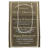 カスタム金ゴールドヴィンテージ退職標識 ミディアムペーパーバッグ (裏面)