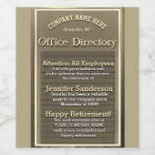 カスタム金ゴールドヴィンテージ退職標識 ワインラベル (シングルラベル)