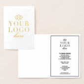 カスタム金ゴールド企業の会社イベント招待状 箔カード (ディスプレー)