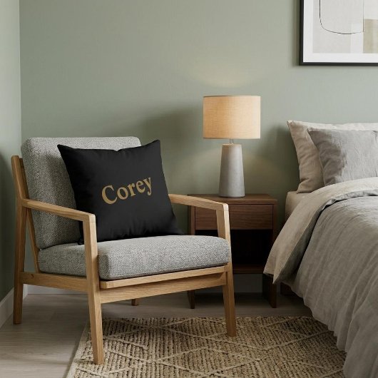 カスタム金ゴールド名装飾用クッション クッション